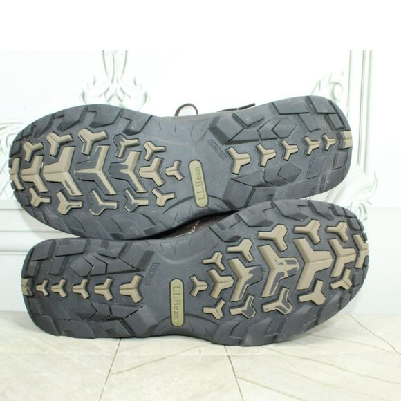 LL Bean Traverse Brown Leather Lace Up Low Top Trail Hiking Shoes Size 10 M - Picture 8 of 9